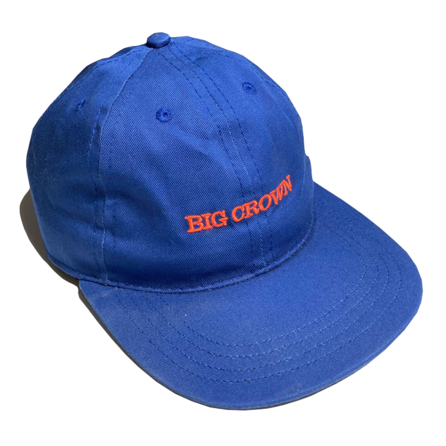 Big Crown Logo Cap (Royal Blue w/ Orange Embroidery) - Big Crown Records