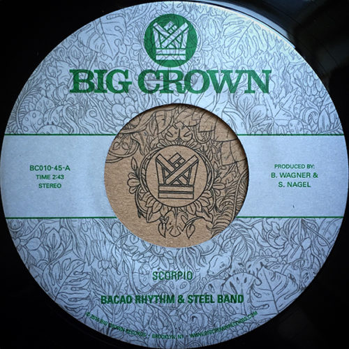 Bacao Rhythm & Steel Band's new 45 "Scorpio" back with "8th Wonder" in the Big Crown Records webstore now. Availiable in all formats.